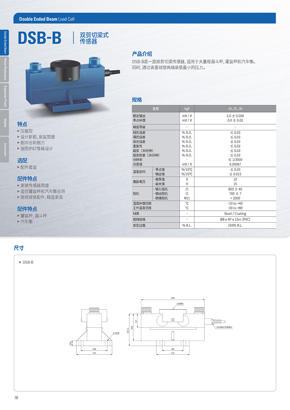 DSB-B 双剪切梁氏传感器(图1)